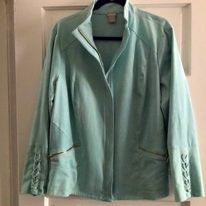 Chico’s size 3 seafoam jacket